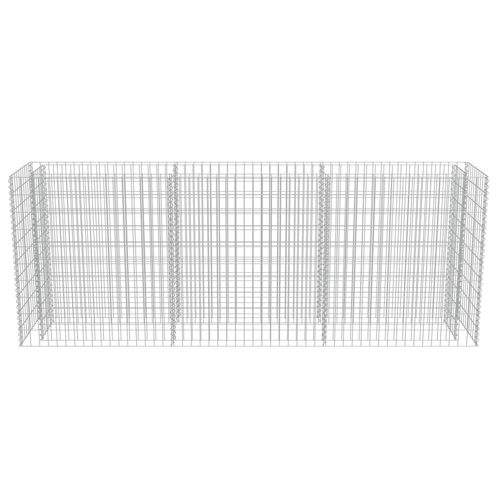 Gabion plantenbak verhoogd 360x50x50 cm gegalvaniseerd staal