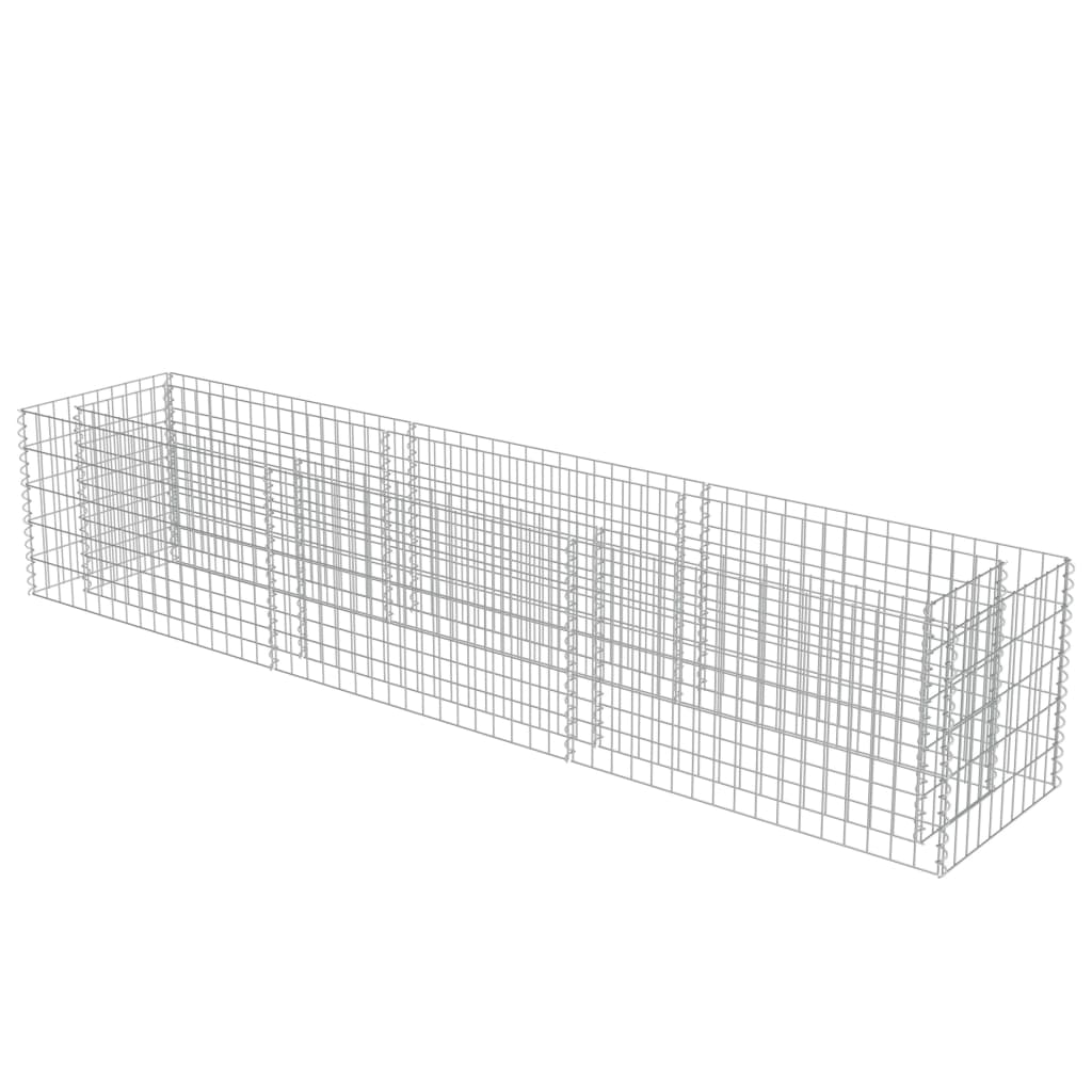 Gabion plantenbak verhoogd 360x50x50 cm gegalvaniseerd staal