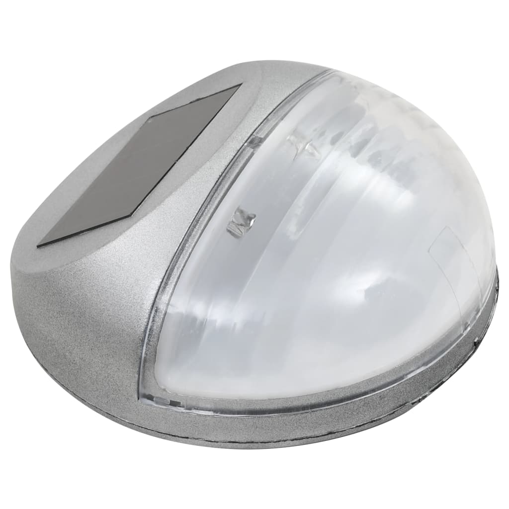 Solarwandlampen LED 24 st rond zilverkleurig