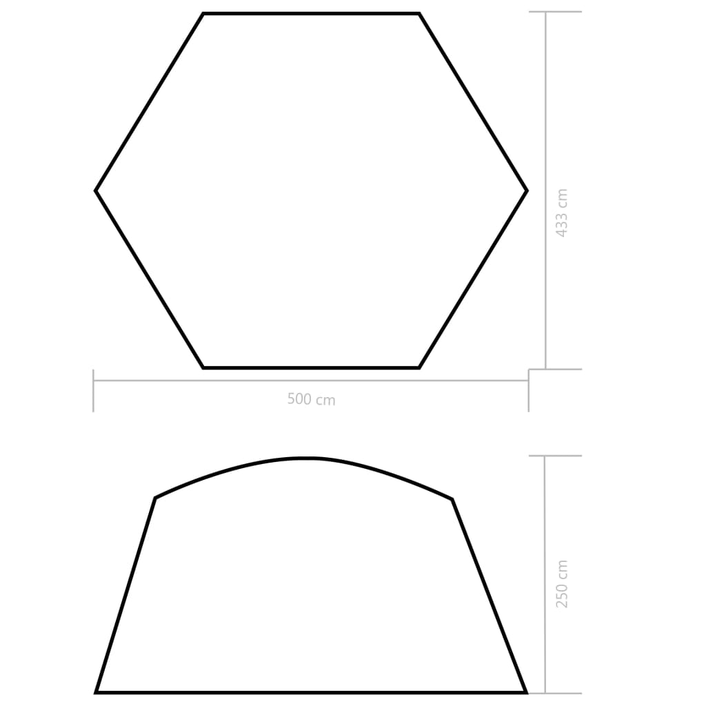 Zwembadtent 660x580x250 cm stof