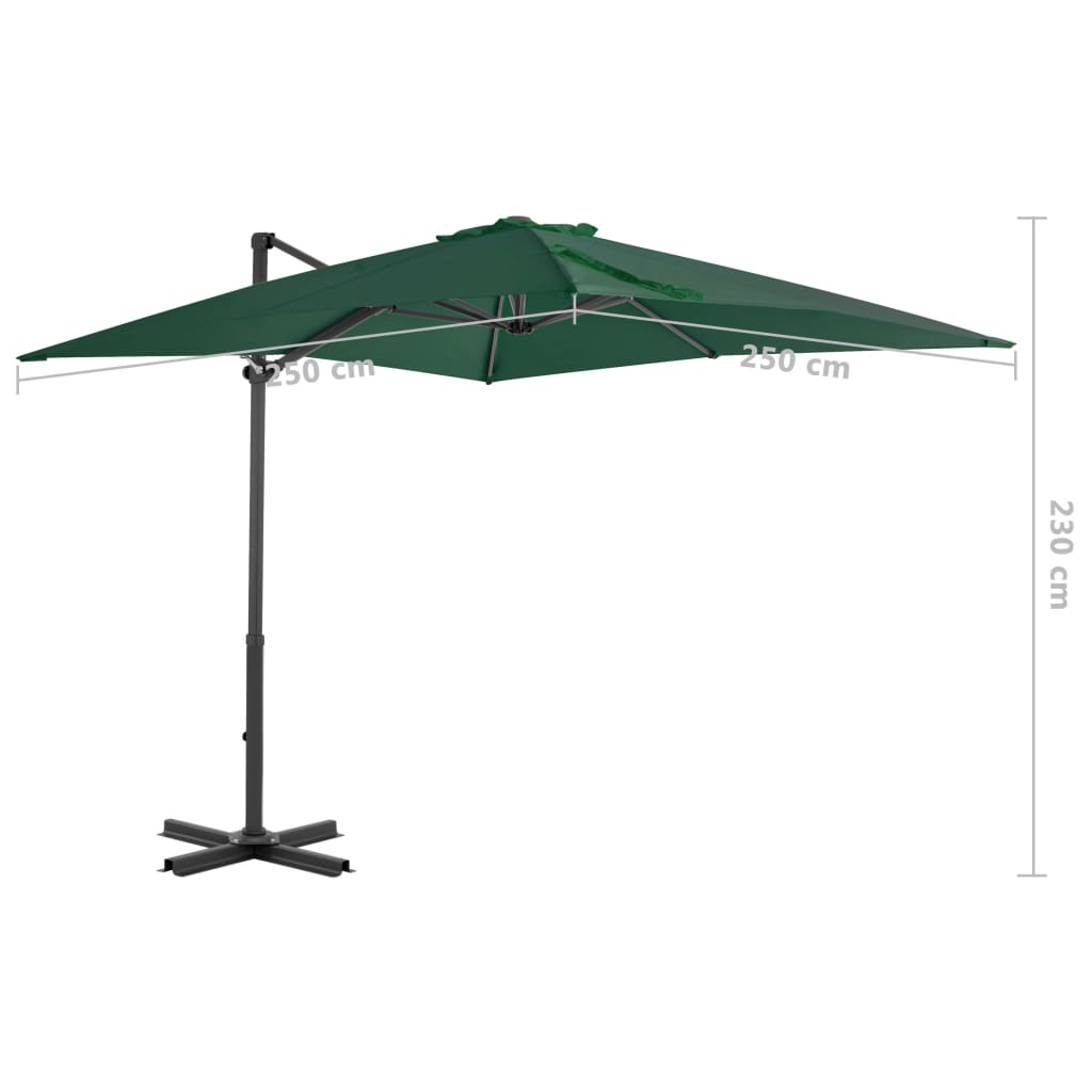 Zweefparasol met aluminium paal 300 cm zandkleurig