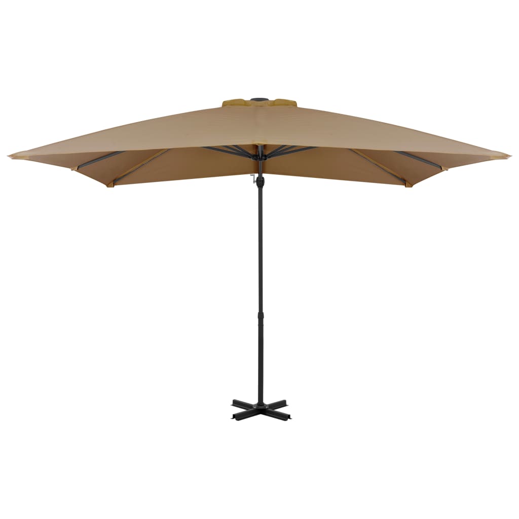 Zweefparasol met aluminium paal 300 cm zandkleurig