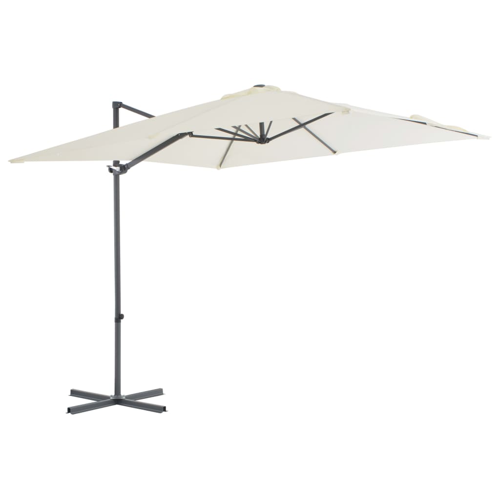 Zweefparasol met stalen paal 250x250 cm terracottakleurig