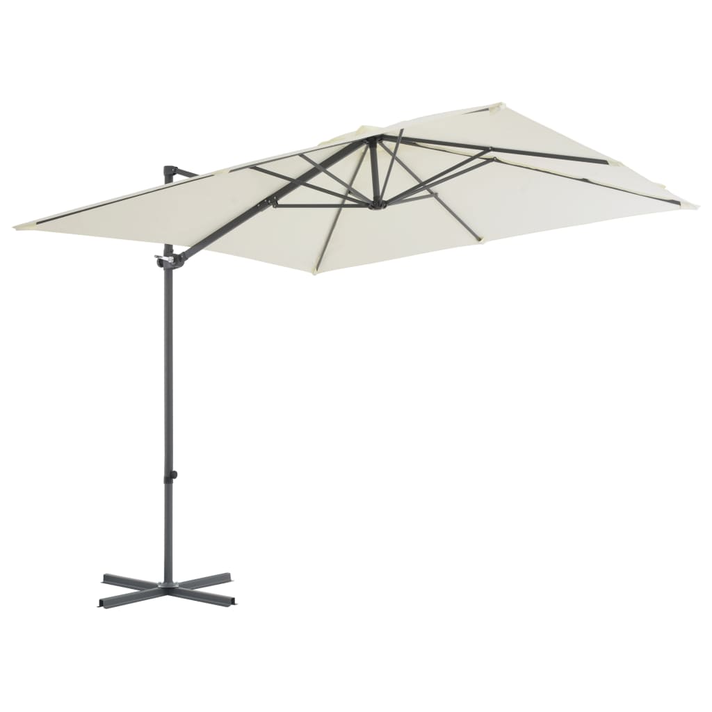 Zweefparasol met stalen paal 250x250 cm terracottakleurig