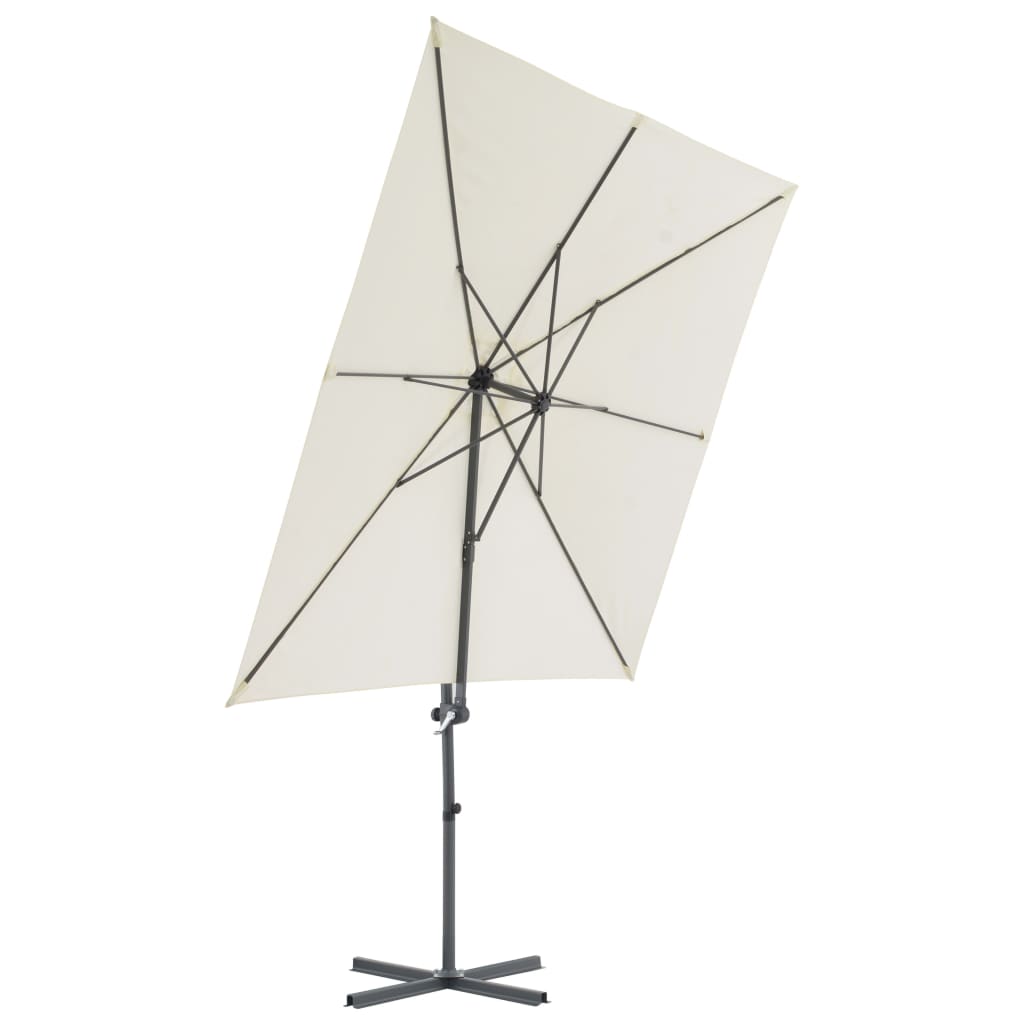 Zweefparasol met stalen paal 250x250 cm terracottakleurig