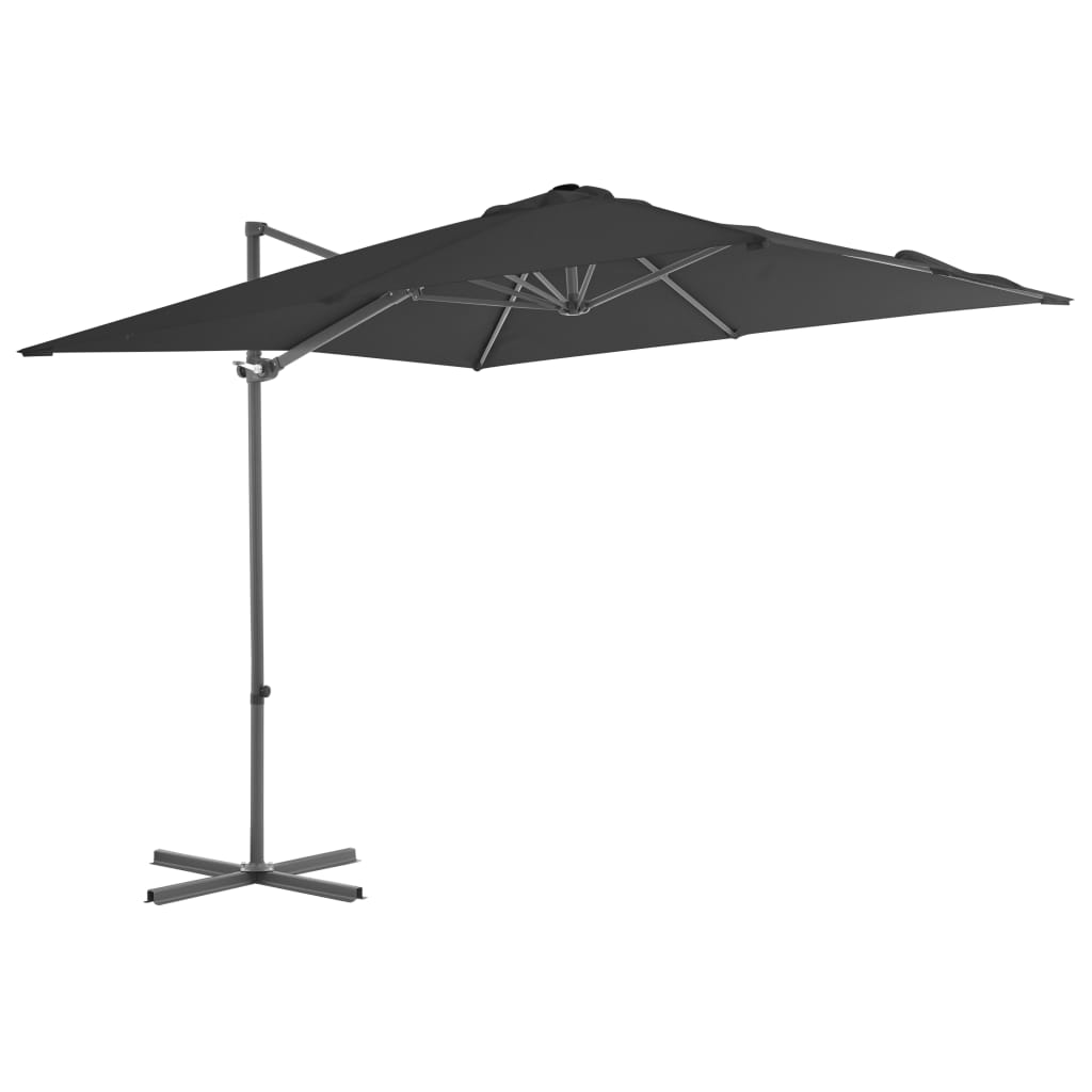 Zweefparasol met stalen paal 250x250 cm terracottakleurig