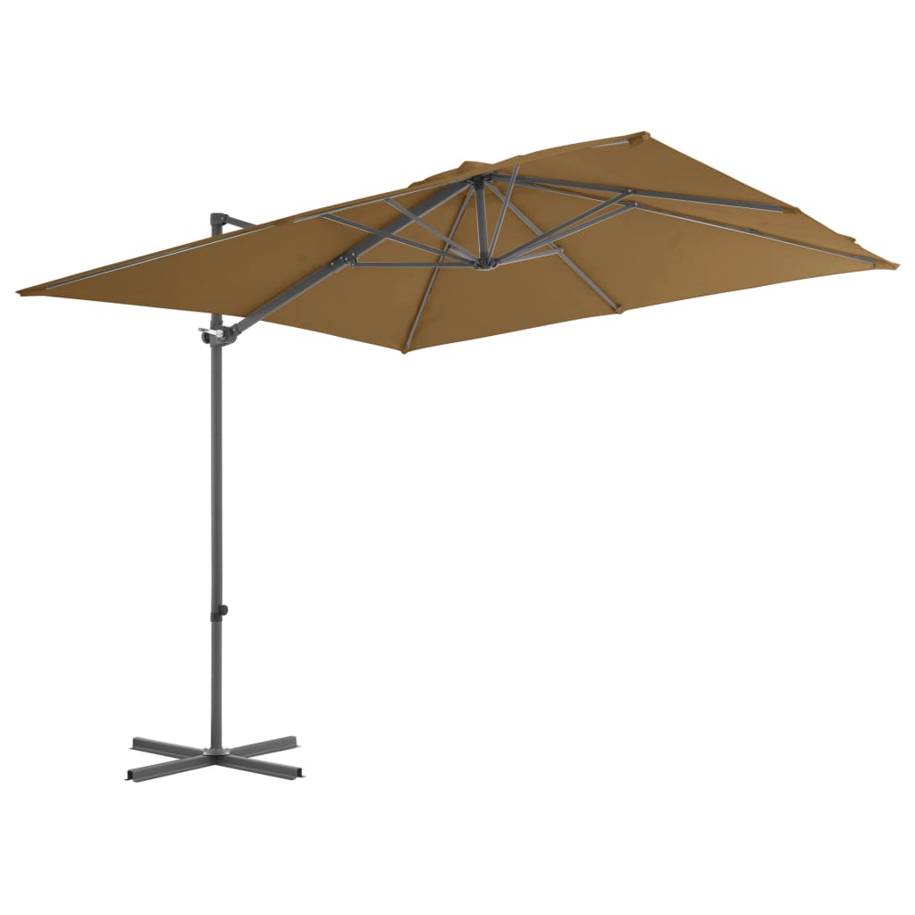 Zweefparasol met stalen paal 250x250 cm terracottakleurig