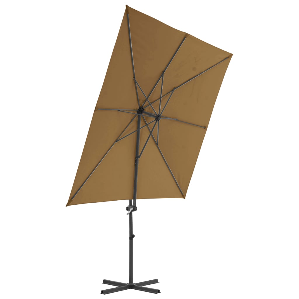 Zweefparasol met stalen paal 250x250 cm terracottakleurig