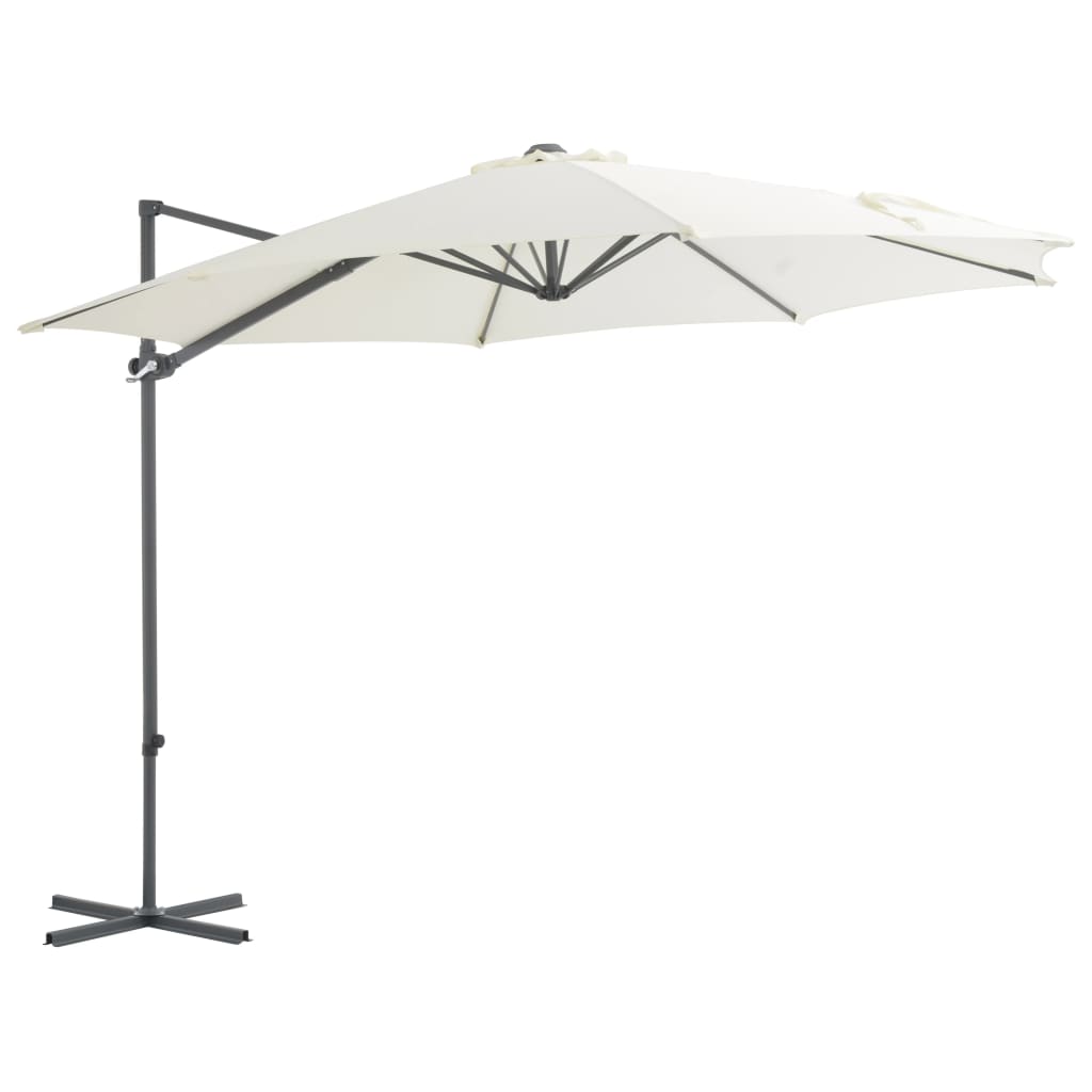 Zweefparasol met stalen paal 250x250 cm terracottakleurig