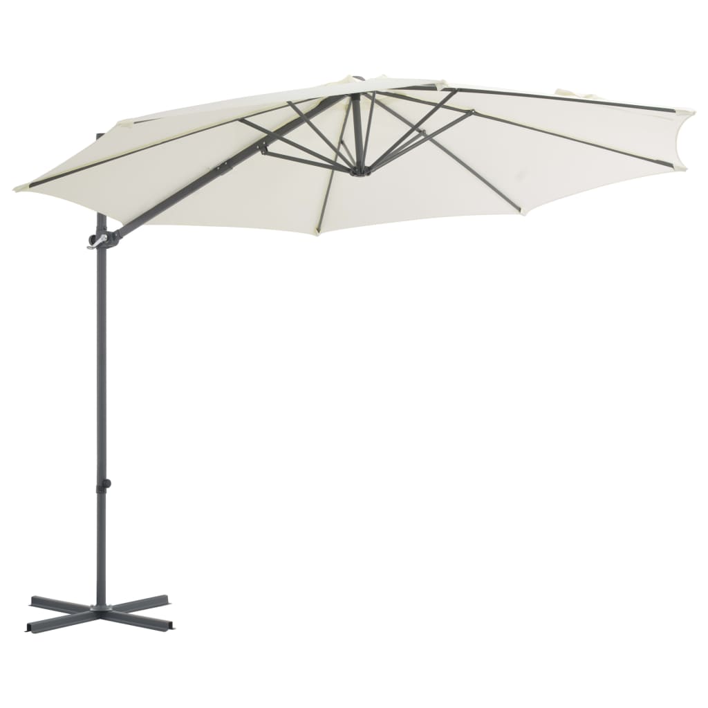 Zweefparasol met stalen paal 250x250 cm terracottakleurig