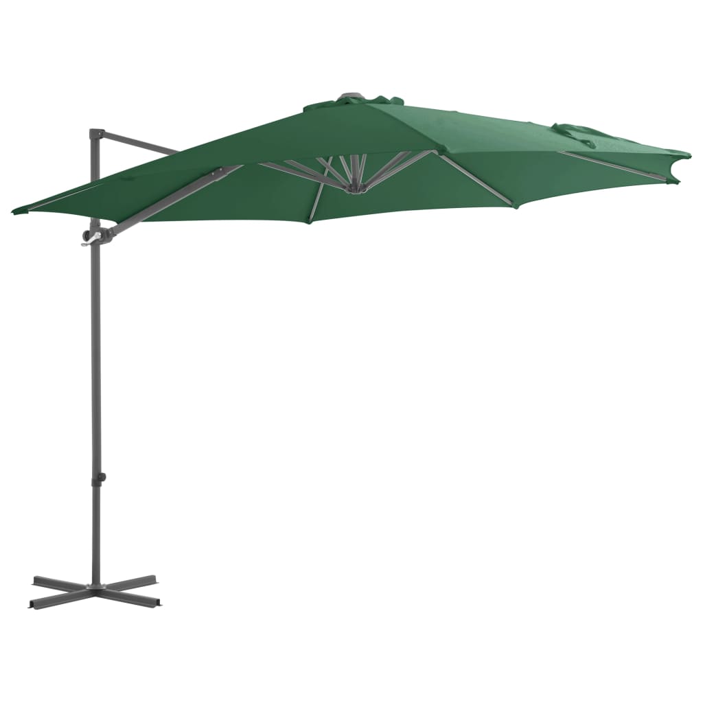 Zweefparasol met stalen paal 250x250 cm terracottakleurig