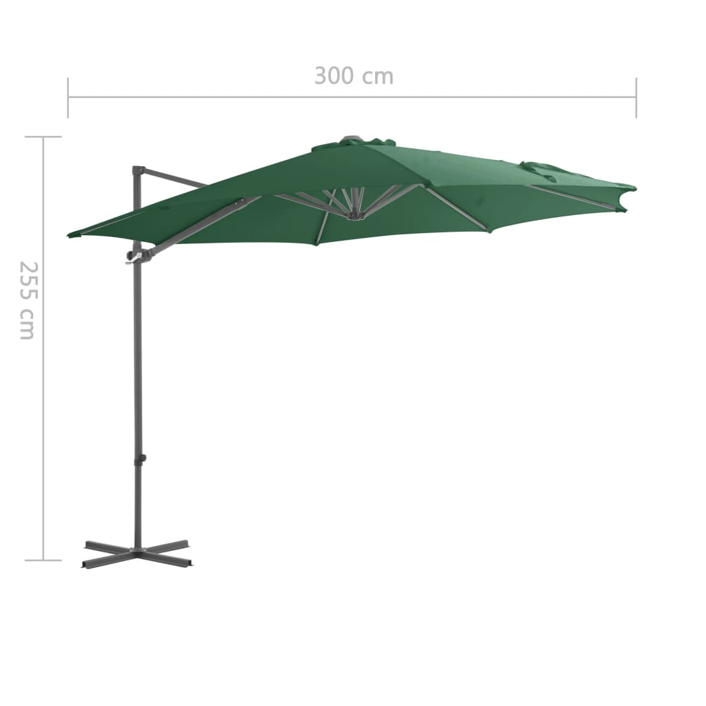 Zweefparasol met stalen paal 250x250 cm terracottakleurig