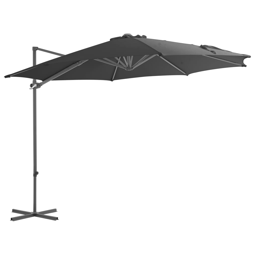 Zweefparasol met stalen paal 250x250 cm terracottakleurig