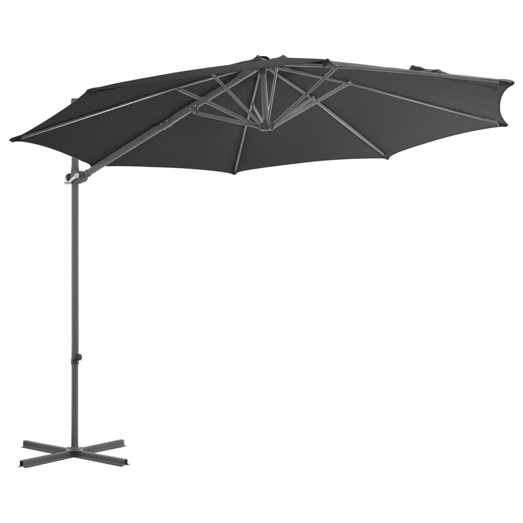 Zweefparasol met stalen paal 250x250 cm terracottakleurig