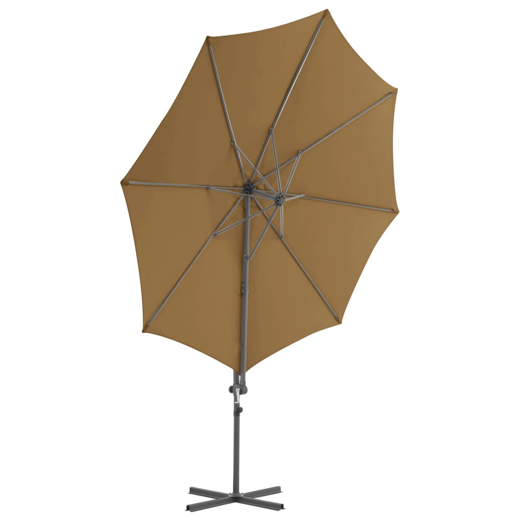 Zweefparasol met stalen paal 250x250 cm terracottakleurig