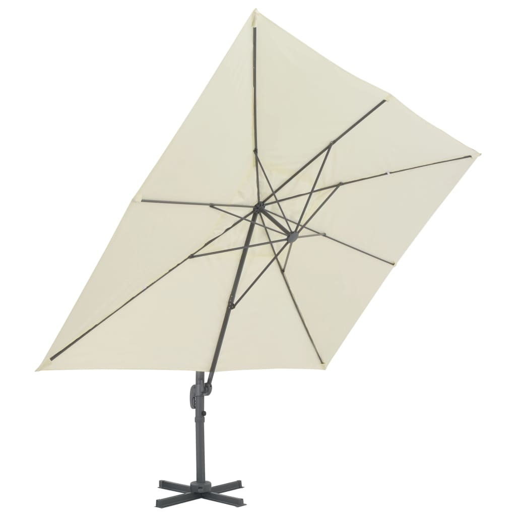 Zweefparasol met aluminium paal 300x300 cm