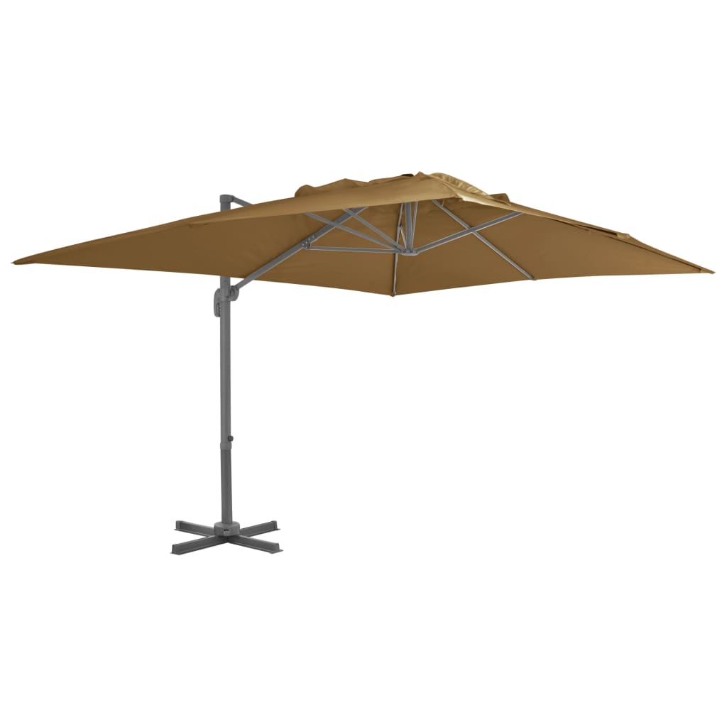 Zweefparasol met aluminium paal 400x300 cm groen