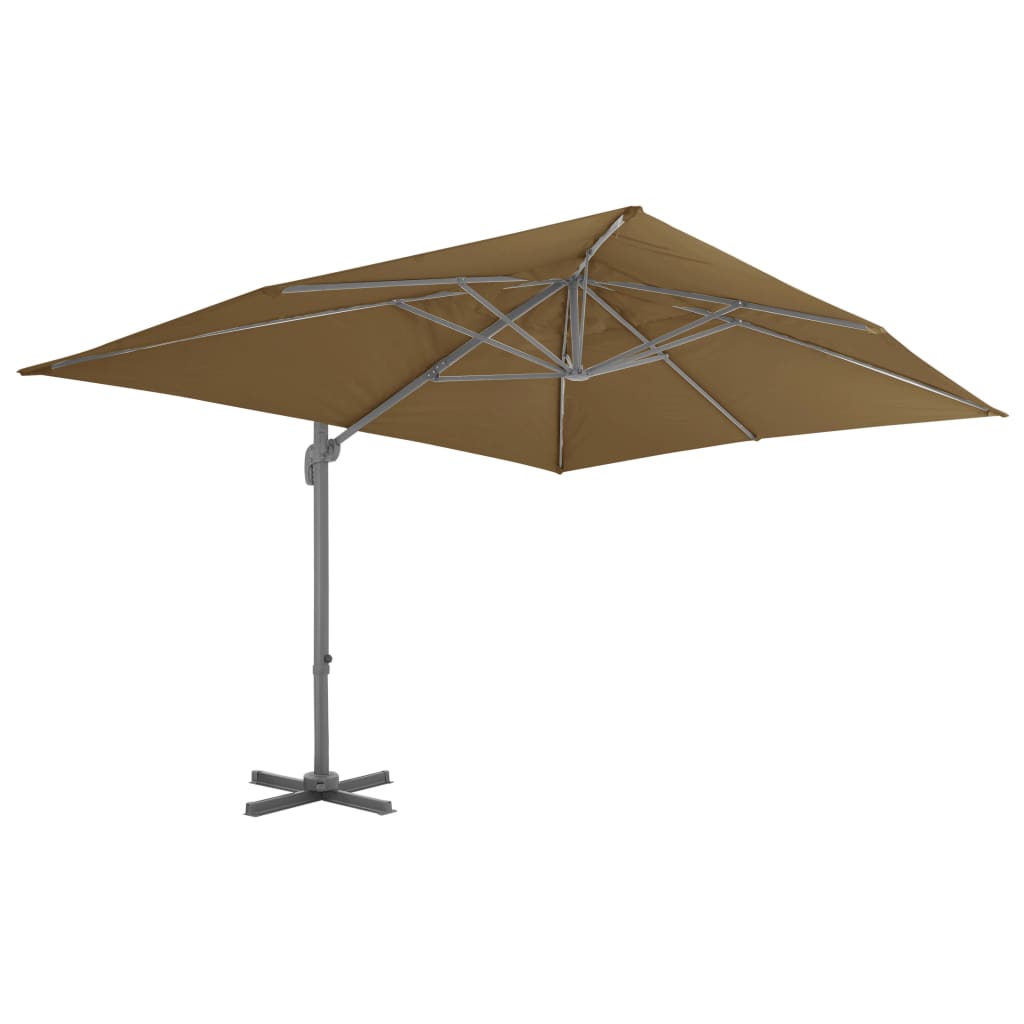 Zweefparasol met aluminium paal 400x300 cm groen