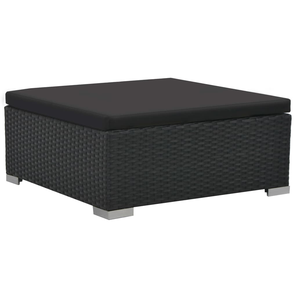 6-delige Loungeset met kussens poly rattan