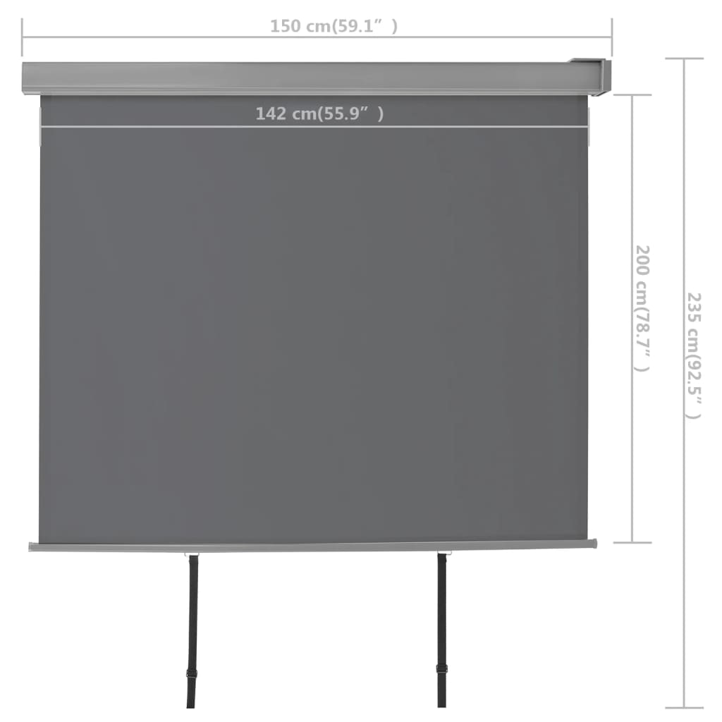 Balkonscherm multifunctioneel 150x200 cm