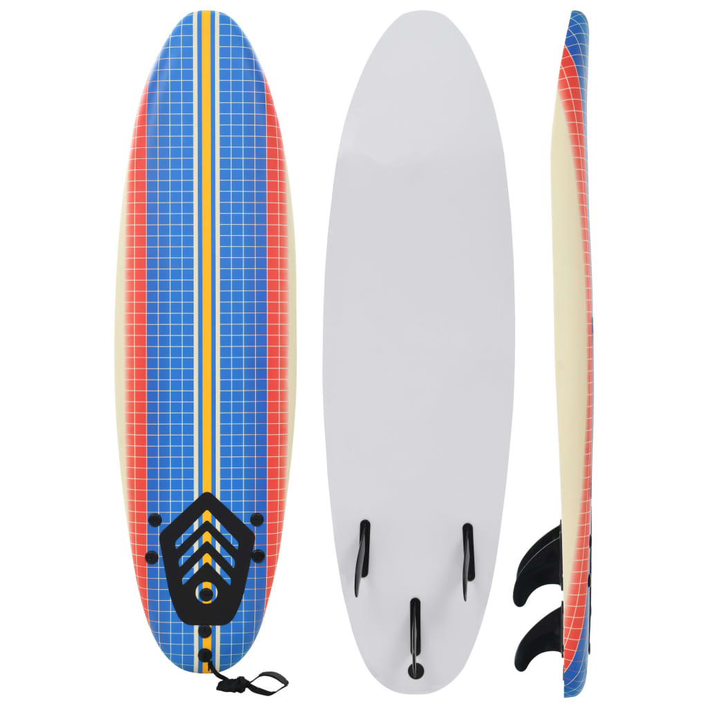 Surfplank 170 cm blauw en rood