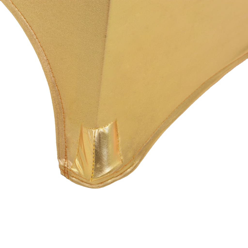 2 st Tafelhoezen stretch 80 cm goud