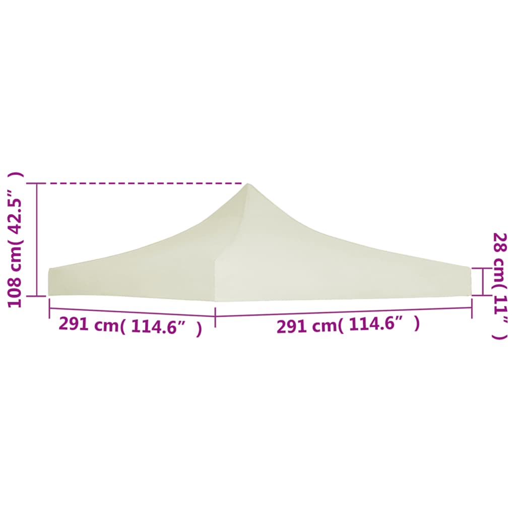 Partytentdak 270 g/m² 4x3 m