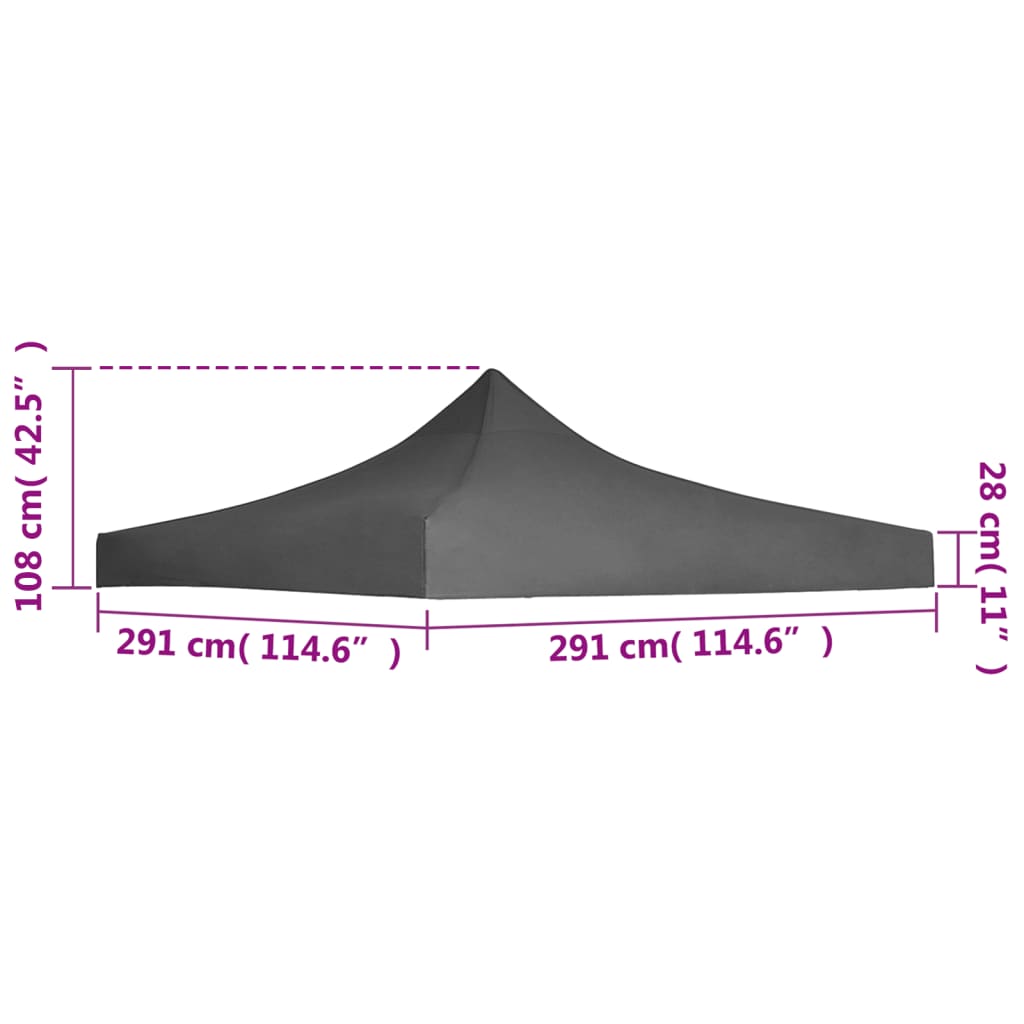 Partytentdak 270 g/m² 4x3 m