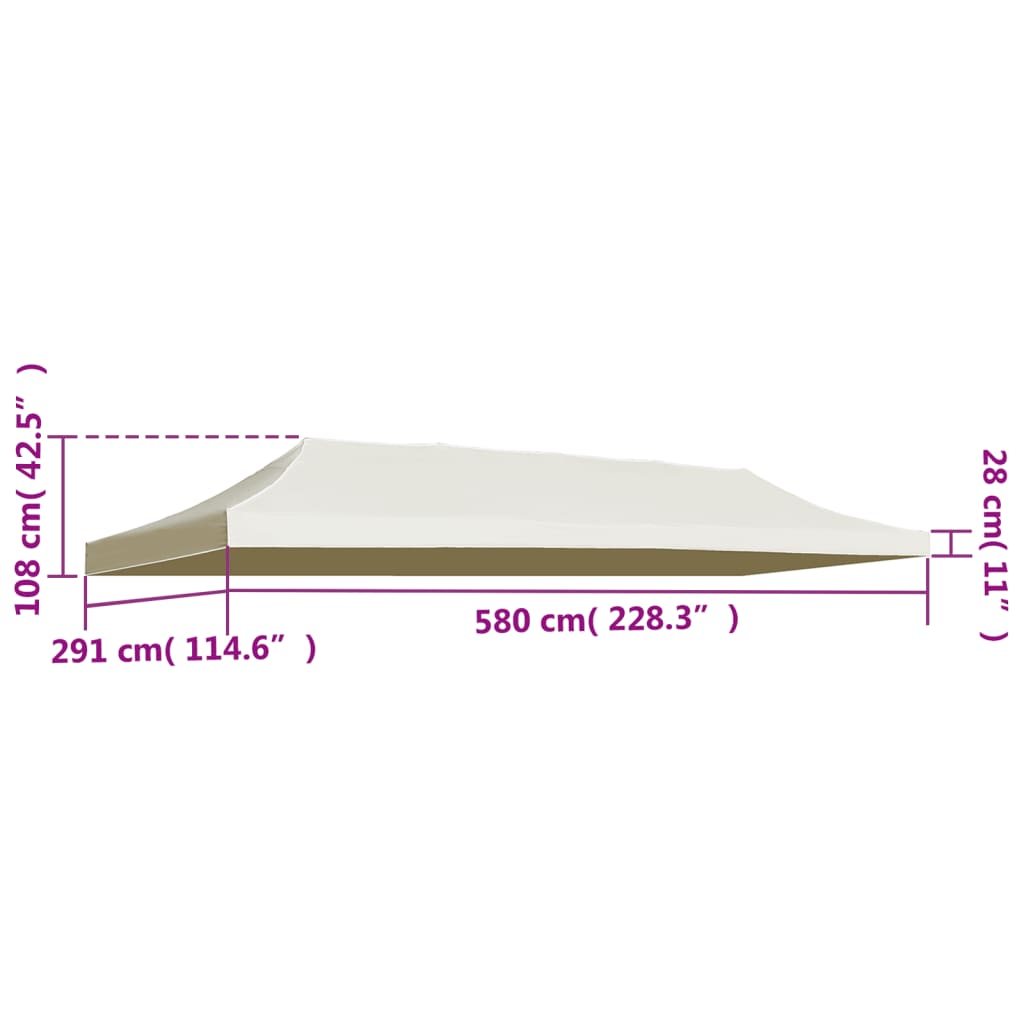 Partytentdak 270 g/m² 4x3 m