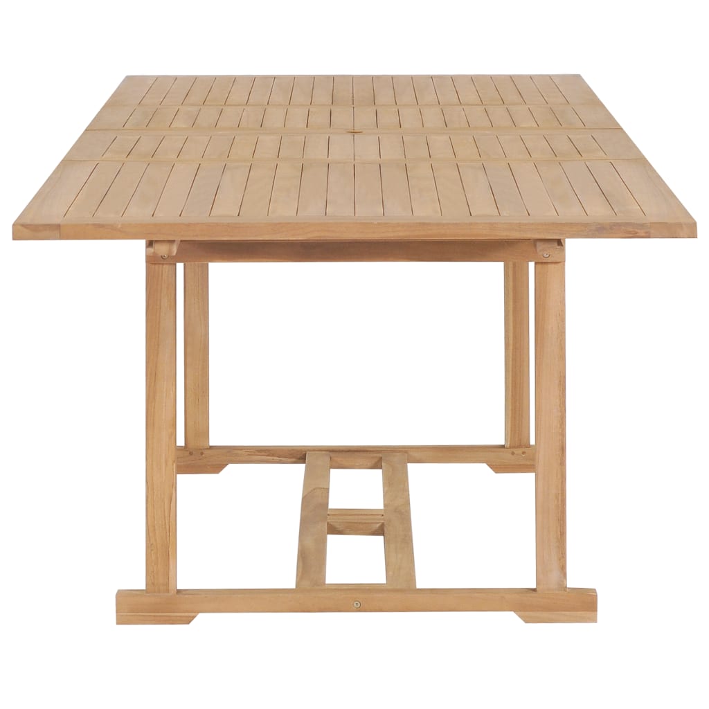 Tuintafel verlengbaar 150-200x100x75 cm massief teakhout