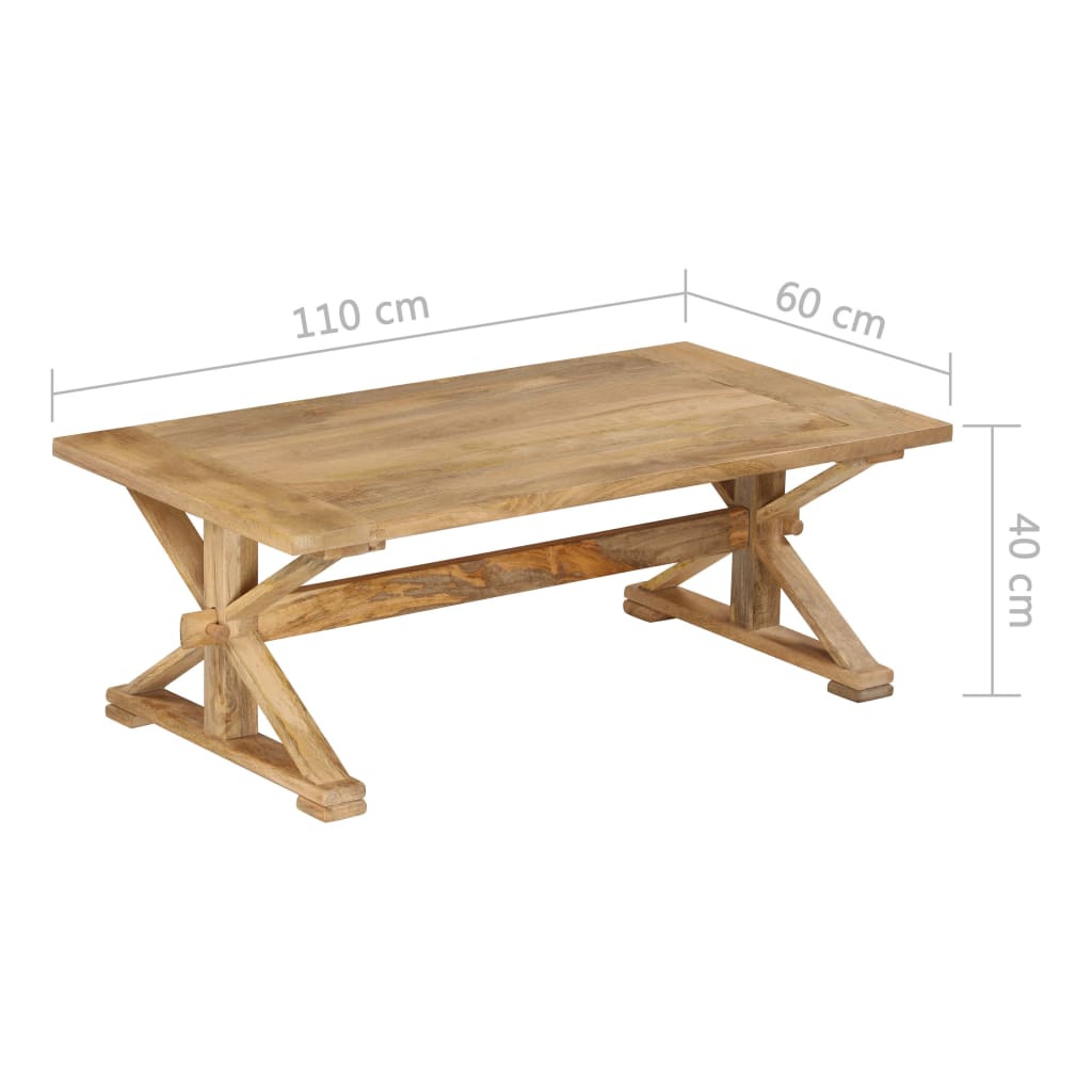 Salontafel 110x52x40 cm massief mangohout