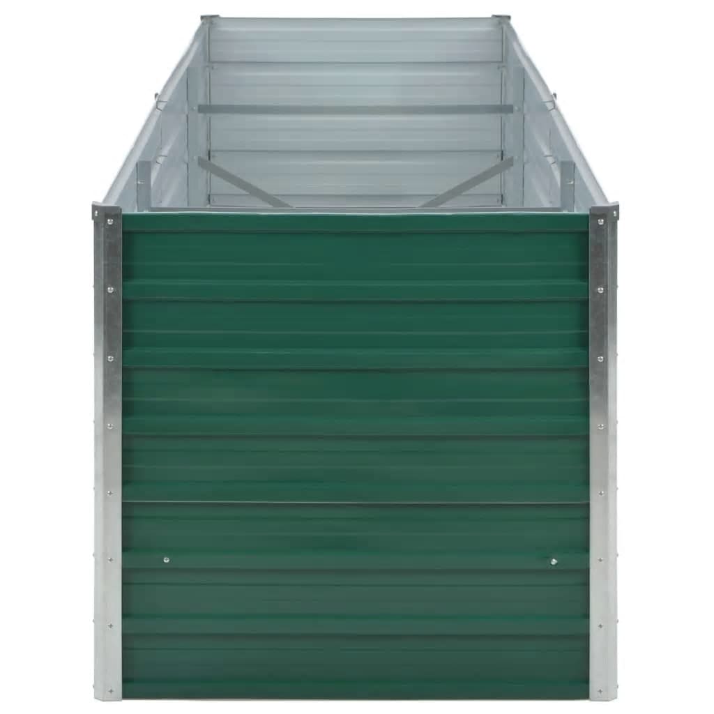 Plantenbak verhoogd 320x80x45 cm gegalvaniseerd staal groen