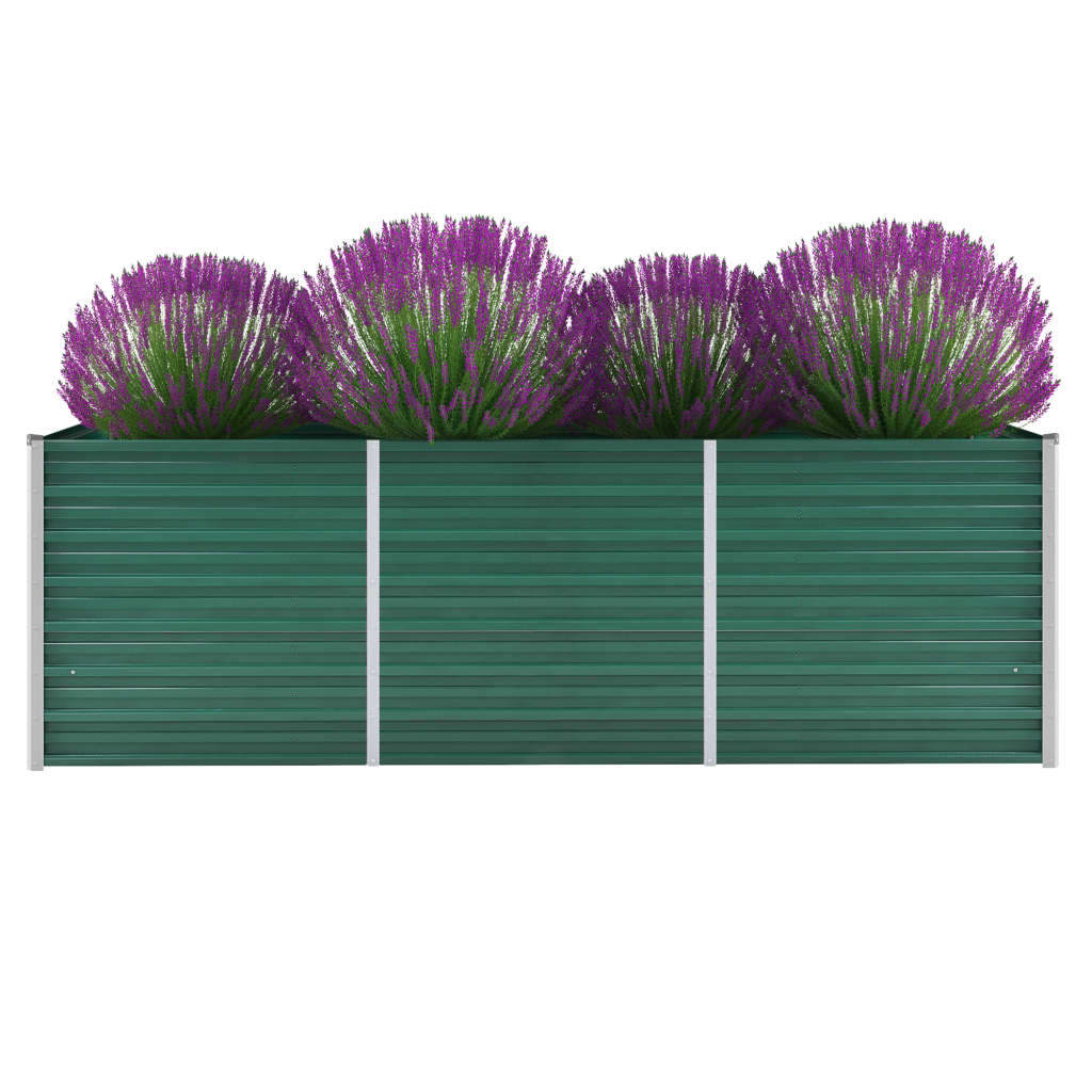 Plantenbak verhoogd 320x80x45 cm gegalvaniseerd staal groen