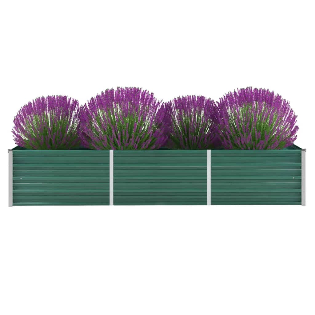 Plantenbak verhoogd 100x40x45 cm gegalvaniseerd staal groen