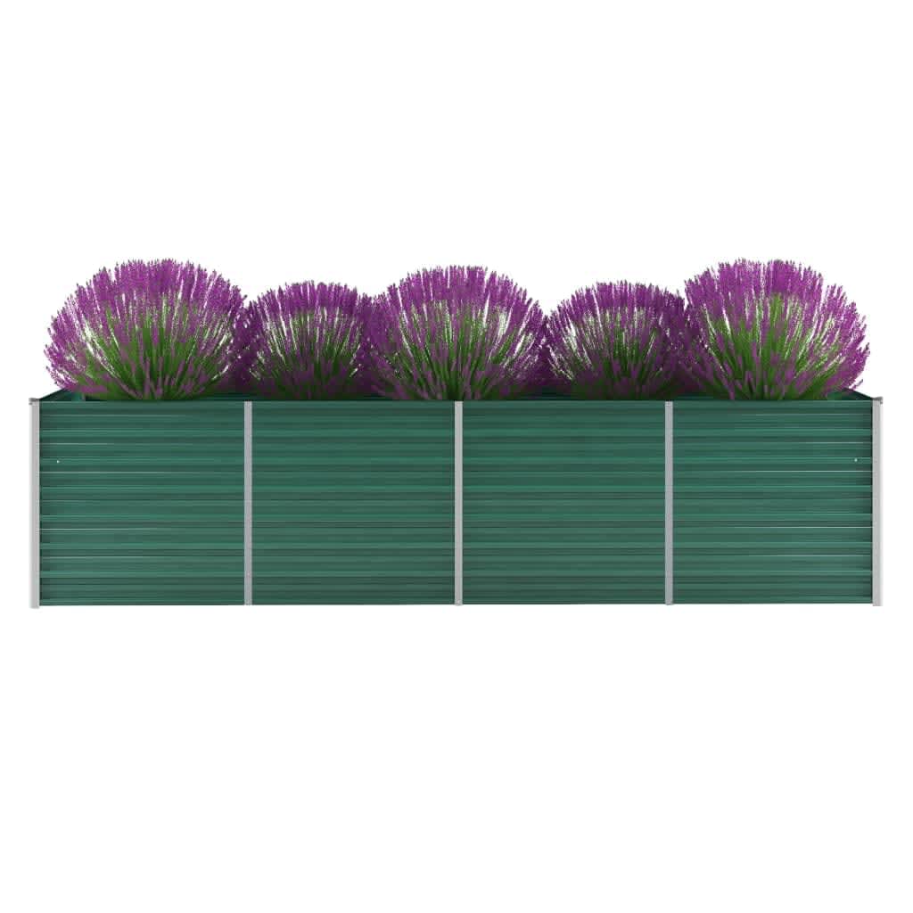 Plantenbak verhoogd 320x80x45 cm gegalvaniseerd staal groen