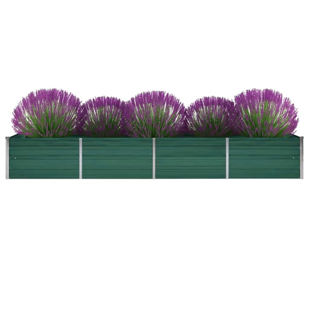 Plantenbak verhoogd 100x40x45 cm gegalvaniseerd staal groen