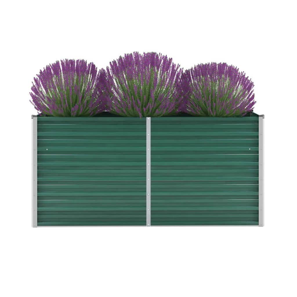 Plantenbak verhoogd 100x40x45 cm gegalvaniseerd staal groen