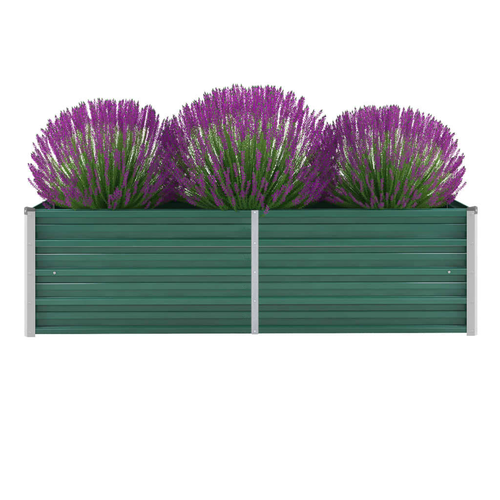 Plantenbak verhoogd 320x80x45 cm gegalvaniseerd staal groen