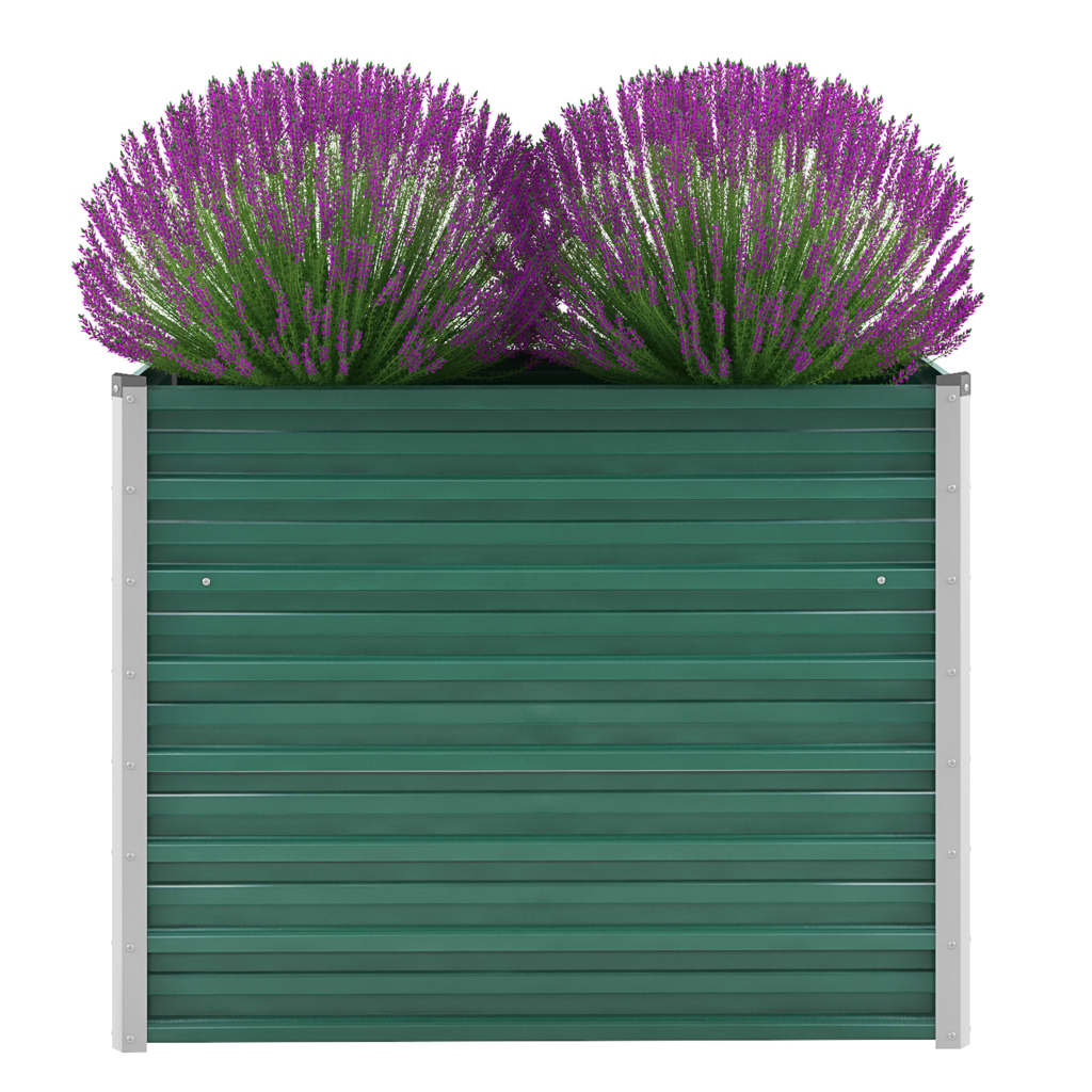 Plantenbak verhoogd 320x80x45 cm gegalvaniseerd staal groen