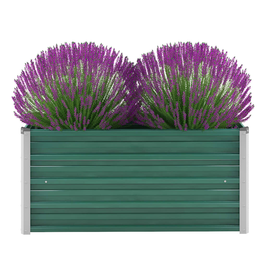 Plantenbak verhoogd 320x80x45 cm gegalvaniseerd staal groen