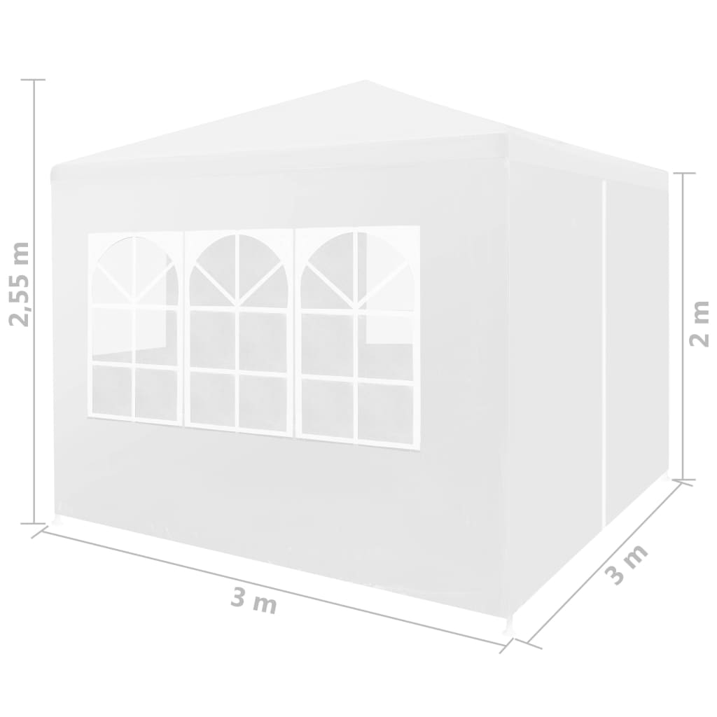 Partytent 3x3 m antracietkleurig