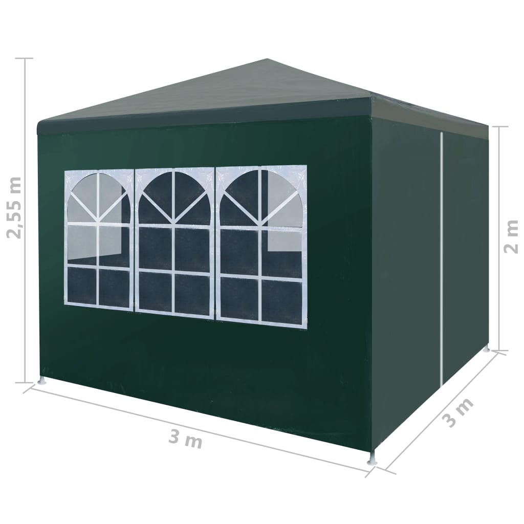 Partytent 3x3 m antracietkleurig