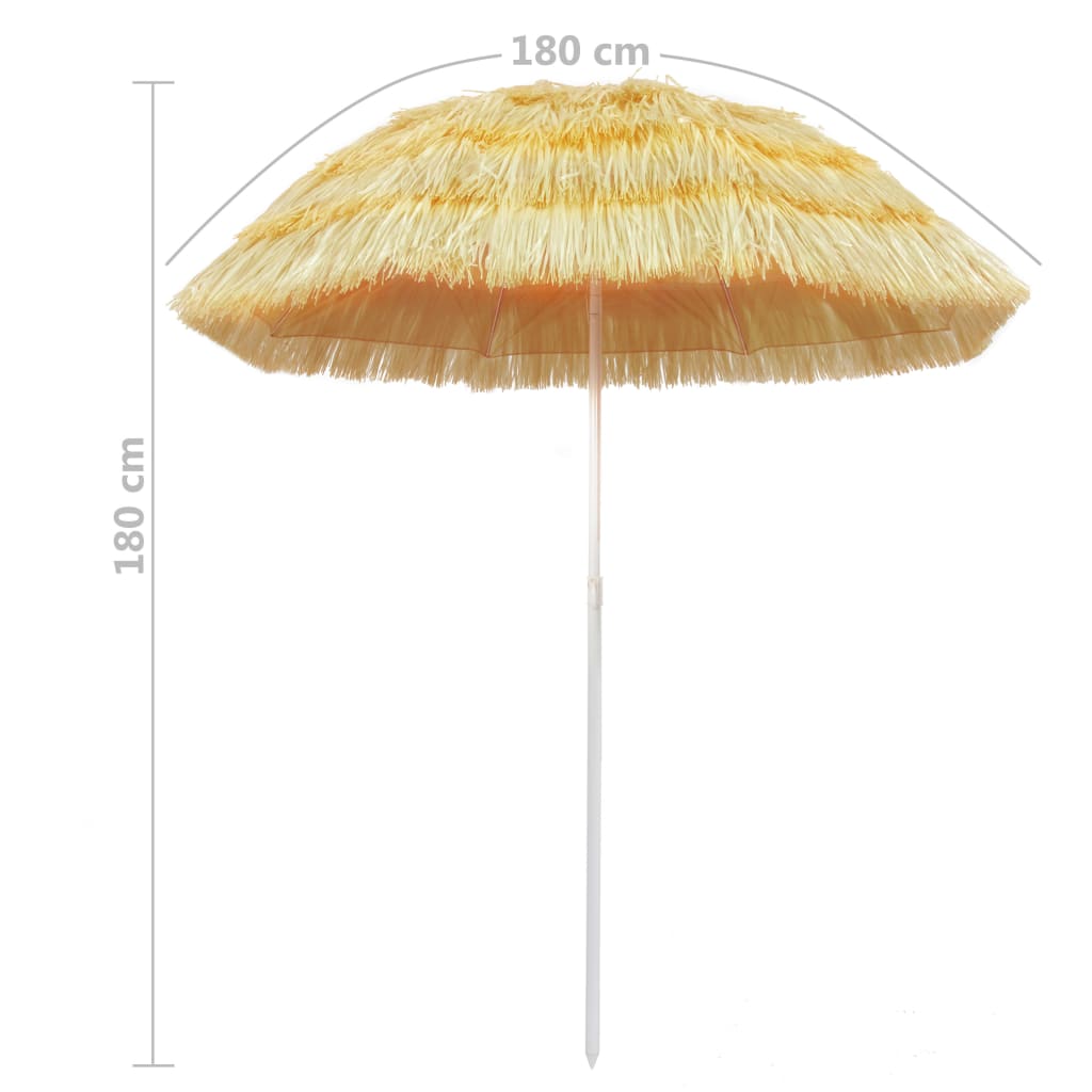 Strandparasol Hawaï stijl 180 cm naturel