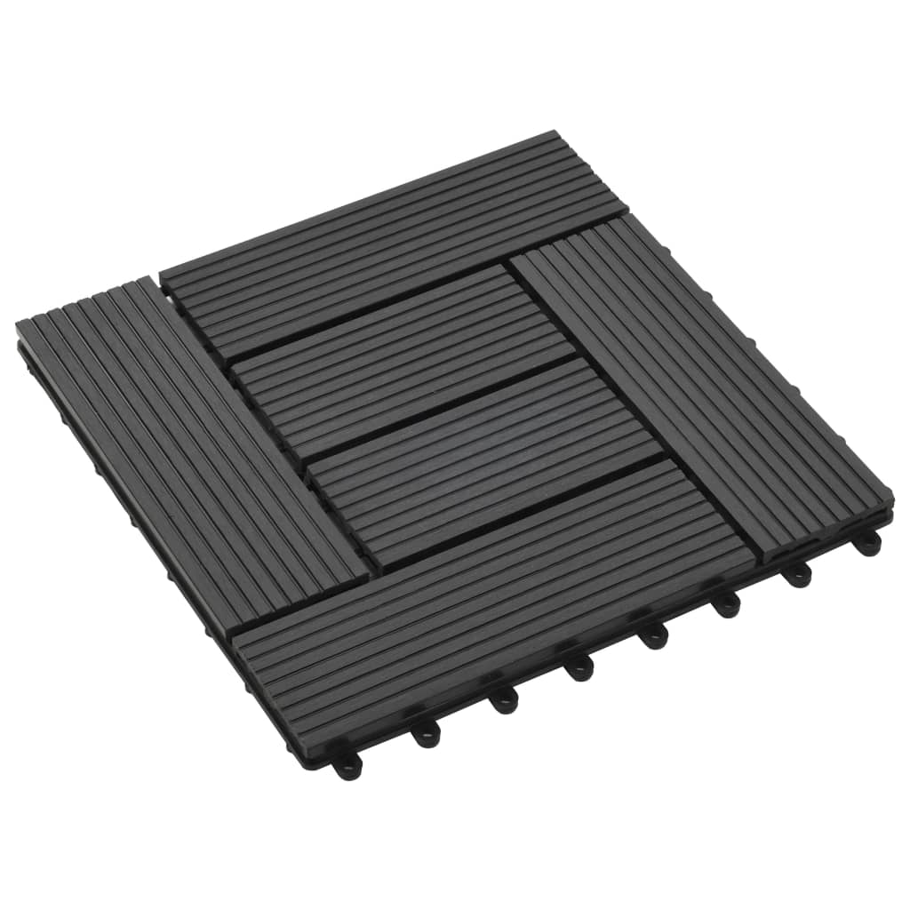 WPC Tegels 30x30cm 11 stuks 1m2 bruin