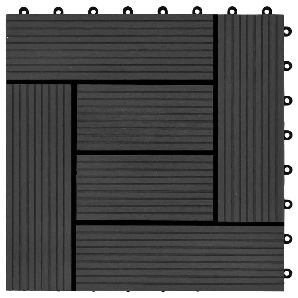 WPC Tegels 30x30cm 11 stuks 1m2 bruin