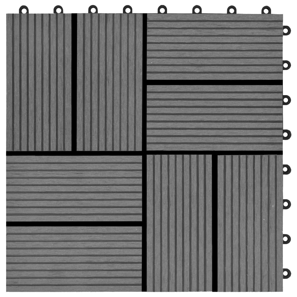 WPC Tegels 30x30cm 11 stuks 1m2 bruin