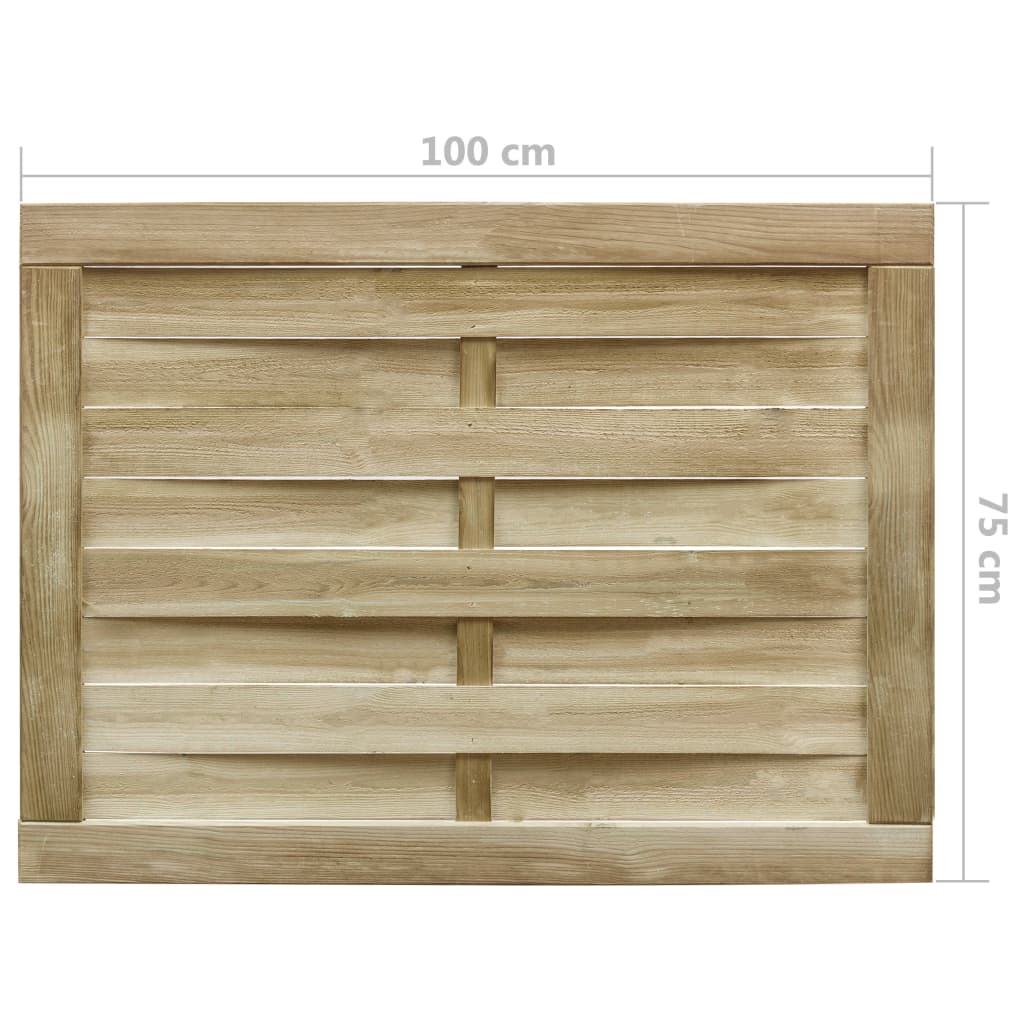 Poort 100x100 cm groen geïmpregneerd grenenhout