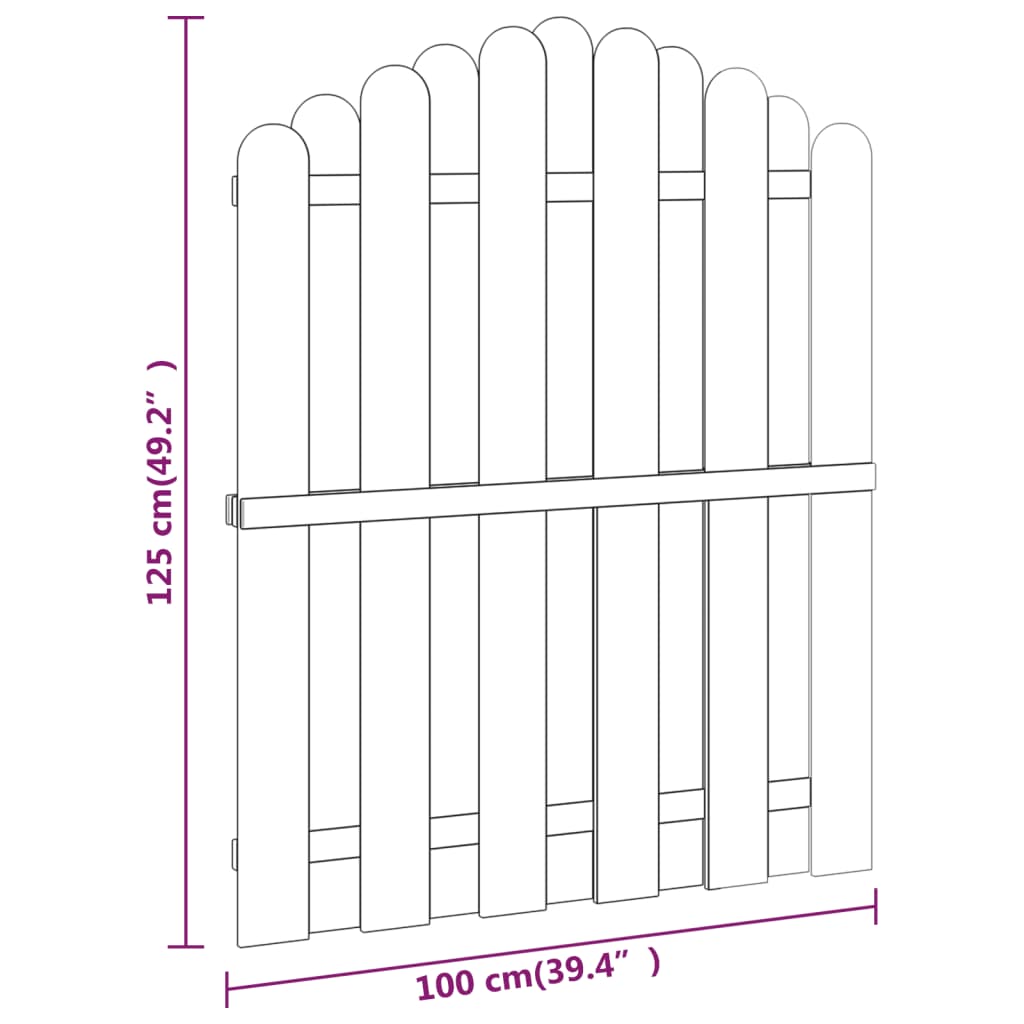 Poort 100x125 cm geïmpregneerd grenenhout