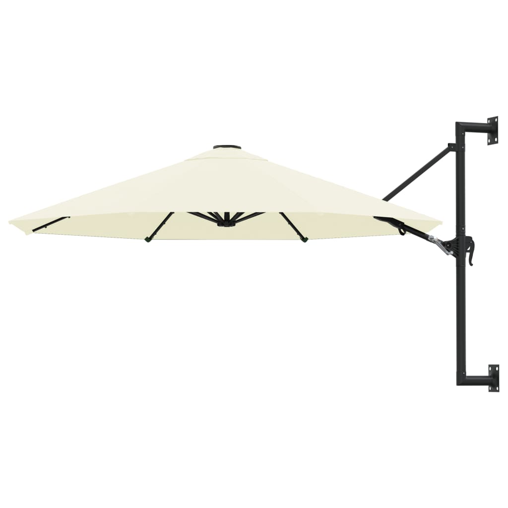 Wandparasol met metalen paal 300 cm terracottakleurig