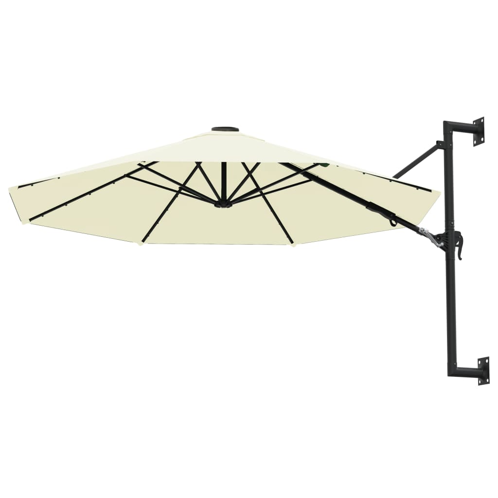 Wandparasol met metalen paal 300 cm terracottakleurig